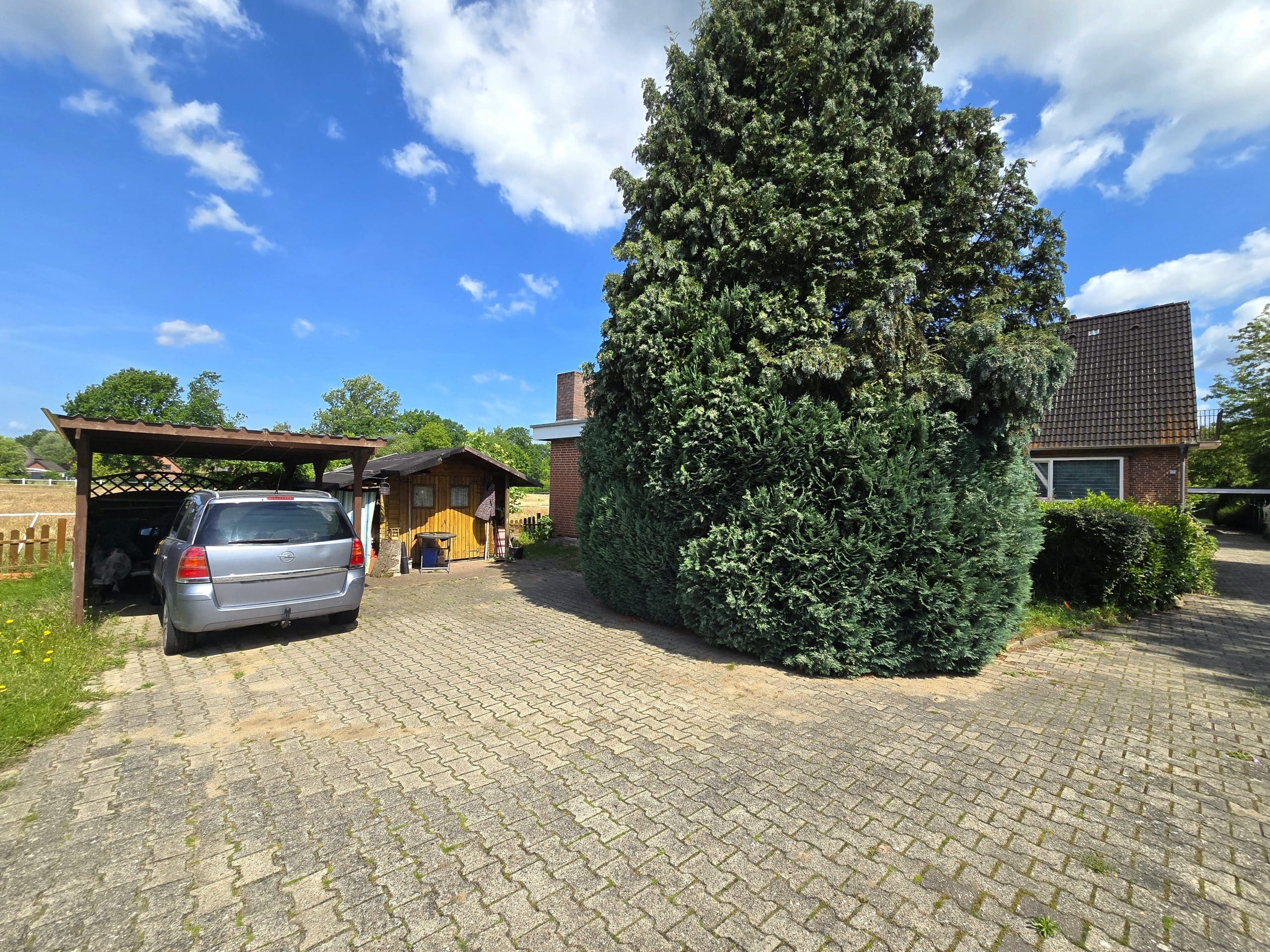 Auffahrt und Carport