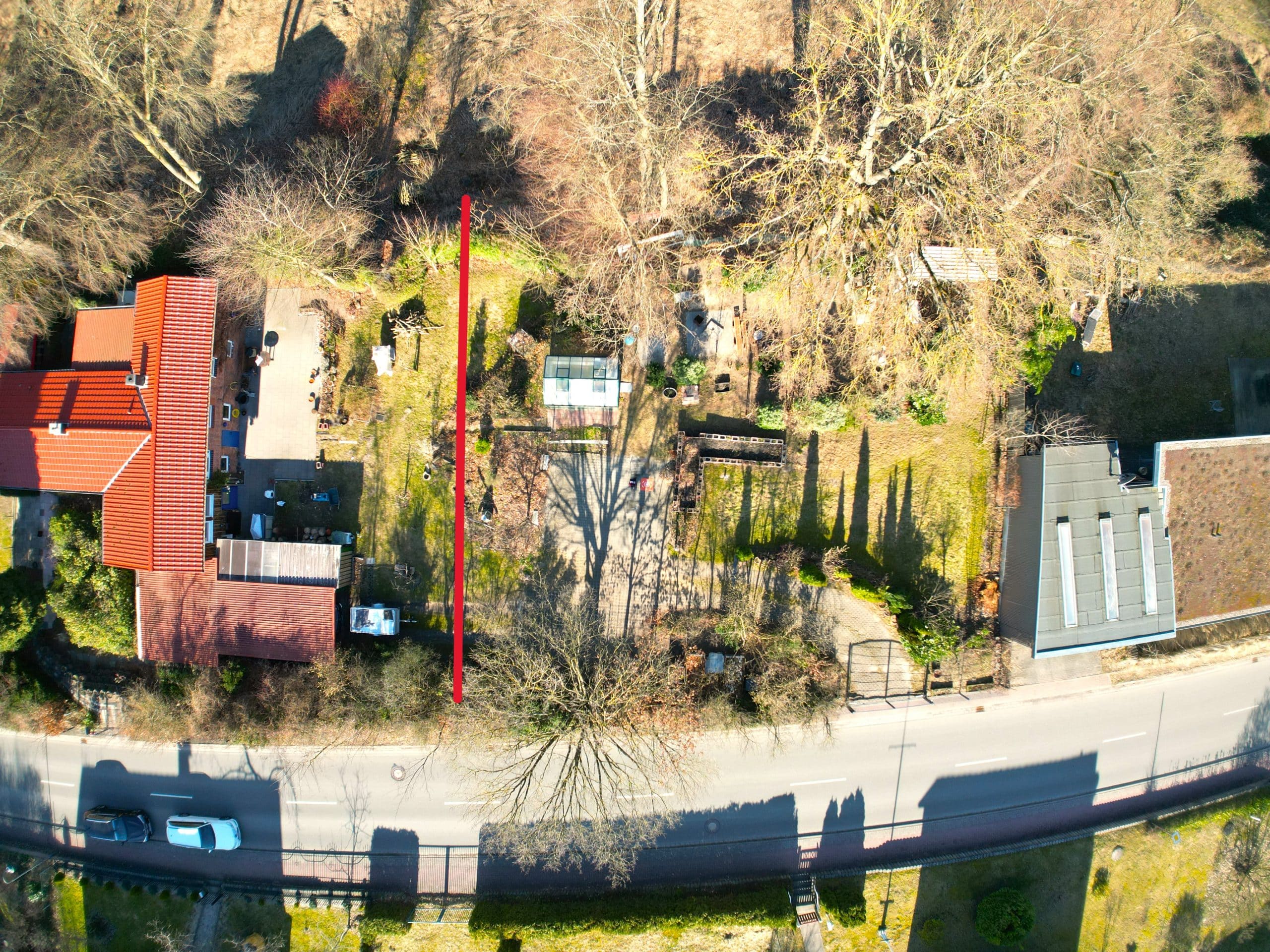 Grundstück mit Grenze Luftbild